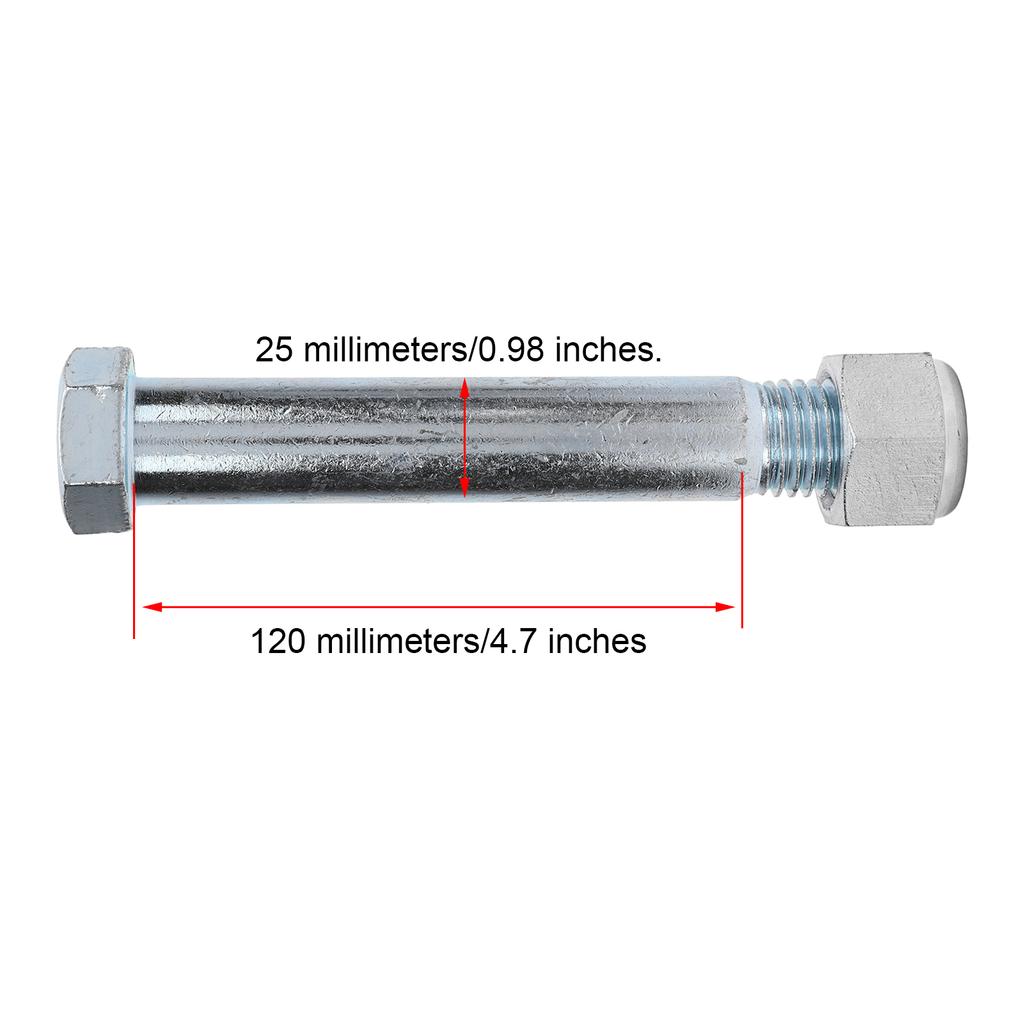 2 Pezzi Perni Escavatore 25mm Acciaio al Manganese Resistente all'Usura Perni di Collegamento Escavatore Accessori Escavatore