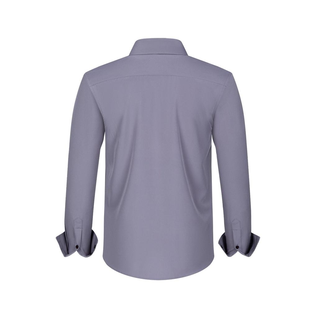 Men's Fashion Spring and Summer Top Patchwork T-shirt Long Sleeve Turn Down Collar Shirt