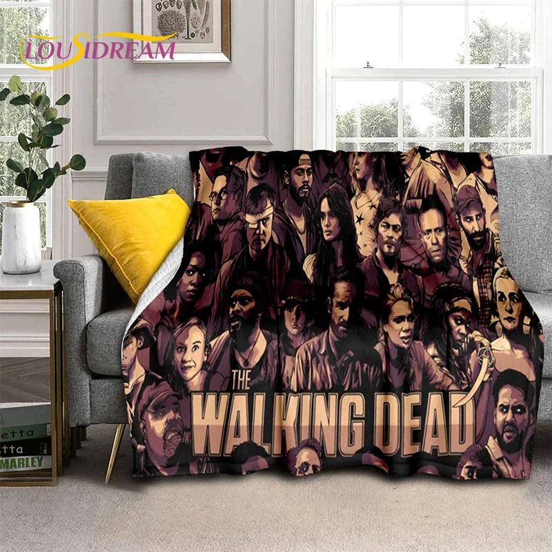 TWD The Walking Dead Rick Horror TV Blanket,Soft Throw Blanket for Home Bedroom Bed Sofa Picnic Travel Office Cover Blanket Kids