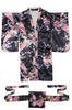Cosplay Halloween Kimono Black Peacock Black [Clear Stone] Women's Women's