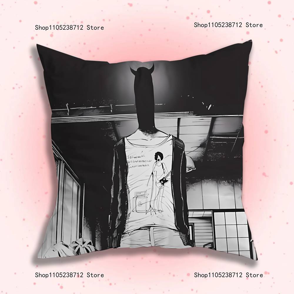 G-Goodnight P-Punpun Аниме Наволочка Противоклещевая наволочка Невидимая молния Шелковистый короткий плюш Чехол на подушку для дивана 12x12Inch