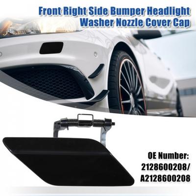 Car Front Right Side Bumper Washer Nozzle Cover Fit for Mercedes Benz E300 Black