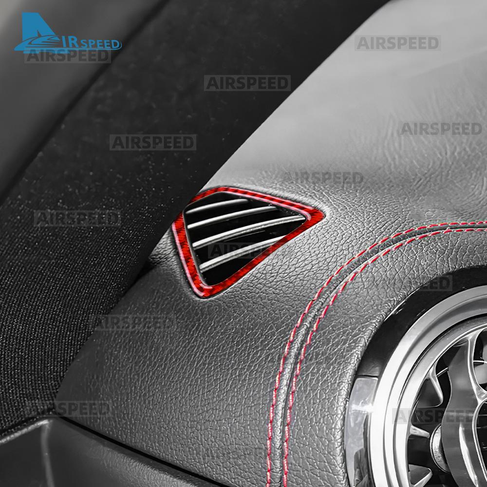 Real Soft Carbon Fiber Trim Sticker For Mercedes Benz A CLA GLA Class W177 C118 H247 2020-2025 Air Outlet Sides of Dashboard