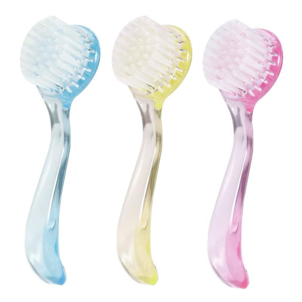Nail Brush Gentle Handheld Round Head Art UV Gel Powder Dust Clean Remover Nail Accessories Manicure Pedicure Tool Color Random