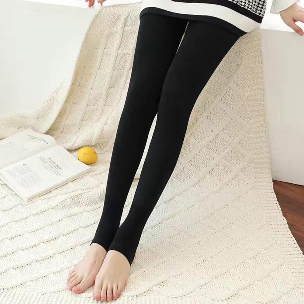 High Waist Winter Velvet Leggings Solid Color Thermal Leggings Fleece Lined Leggings  Autumn Winter