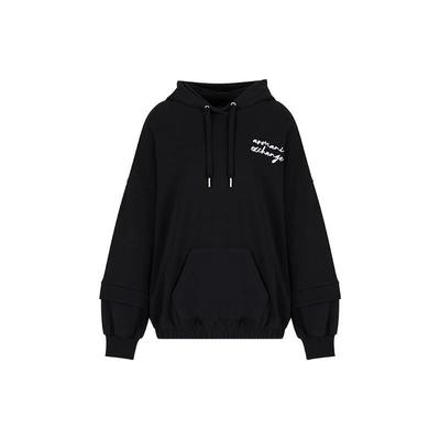 FW23 Letter Print Hooded Casual Sweatshirt Women Sweatshirt Black 6RYM72-YJBRZ-1200