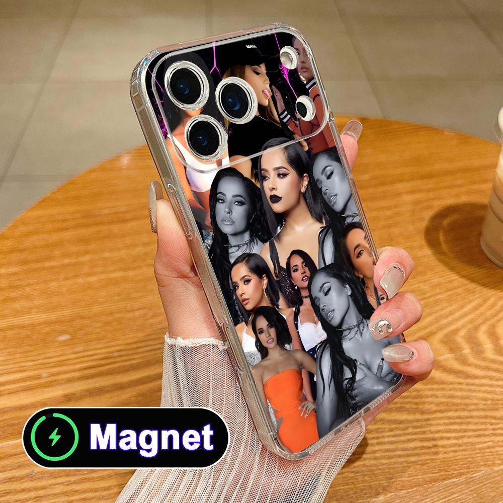 

Fashion Becky G Clear TPU Magsafe Mobile Phone Case for iPhone 17 16 15 14 13 12 11 Air Pro Max Plus Mini Colorful Cover iPhone 11 Pro Max