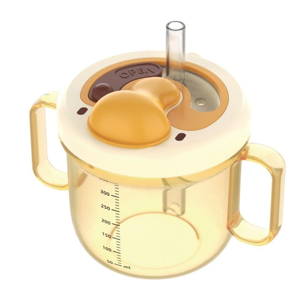 

Straw Design Cartoon Duck Direct Drinking Cup Cute Infants Sippy Cup Toddler Milk Cup Travel жёлтый