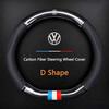 abcd1 Leather Car Steering Wheel Cover Breathable Anti Slip For Volkswagen VW Polo Golf Gol Volante Scirocco Passat Sedan Jetta Tayron