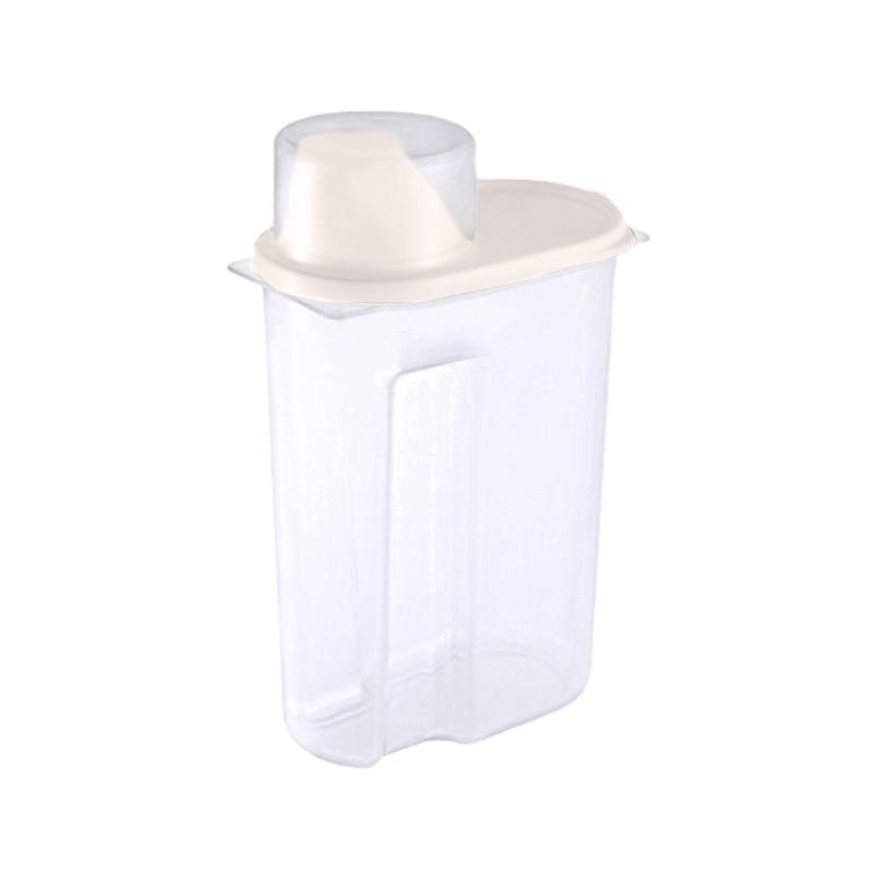 1.9/2.5L Cereal Dispenser With Lid Storage Box Plastic Rice Container Food Sealed Jar Cans For Kitchen Grain Dried Fruit Snacks