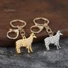 Metal Key Holder Faux Pearl Sheep Keychain, Zinc Alloy Lamb Car Ring Animal Keyring Pendant Holder, Handbags Backpacks Charm Decorative Accessory for