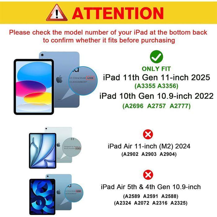 Coque pour iPad 11" / 10,9" - Protection Antichoc - Silicone Léger - Vert - Multi-Angle