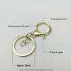 Zinc Alloy Lobster Clasp Keychain Set - 3-Piece Metal Keychain Accessories for DIY Bags, Toys, Dolls, Pendants.