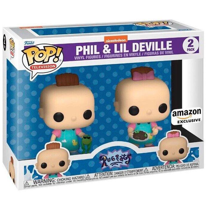 Figurine funko pop - funko - rugrats phil &amp; lil - exclusives - 2 figurines - 3 pouces