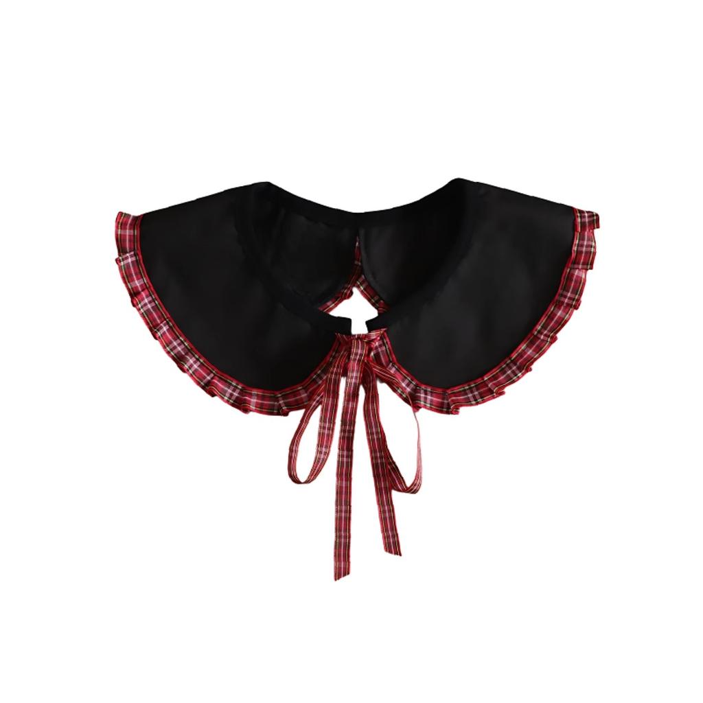 Fashion  Women Girls Lolita Doll Shawl Fake Collar Embroidery Necklace Lapel Blouse Shoulder Wrap Short Capelet False Collar