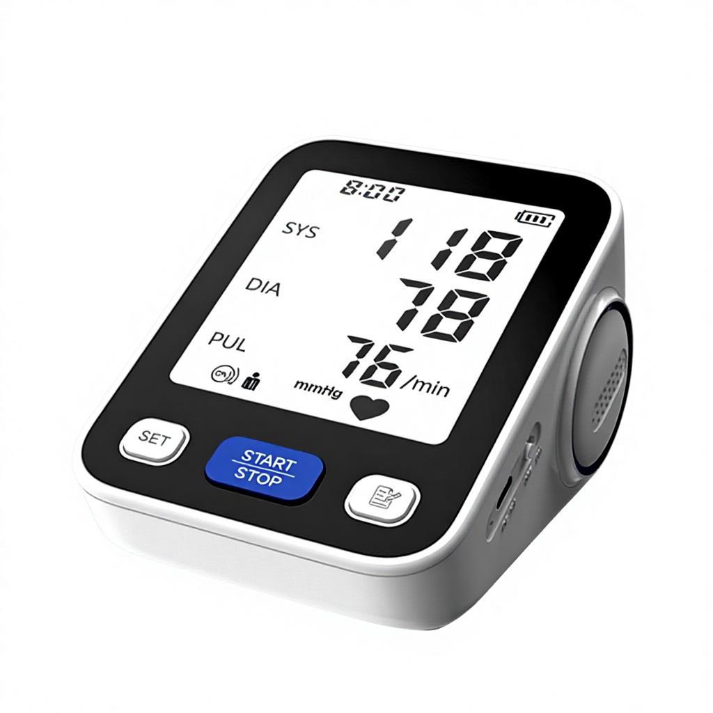 Intelligent BP-205 Upper Arm Sphygmomanometer for Elderly Home Use Electronic Blood Pressure Measuring Instrument Automatic white-arm sphygmomanometer-english packaging