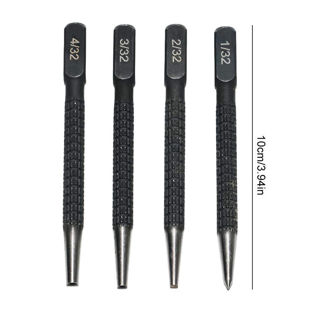 Alloy Steel Non Slip Center Punch Metal Wood Marking Drilling Tool Nail Setter Punch And Center Punch Set for Plastic Wood Metal