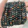 Natural Indian Bloodstone Round Beads 6-12mm for DIY Jewelry Crafting
