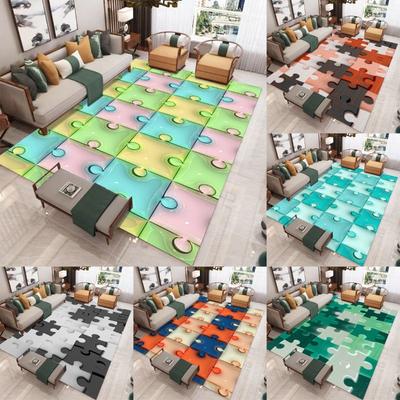 3D Geometrischer Stereo Teppich für Wohnzimmer Modernes Kunstdesign Indoor Heimdekor Großer Flächenteppich Fußmatte für Stilvolles Zuhause