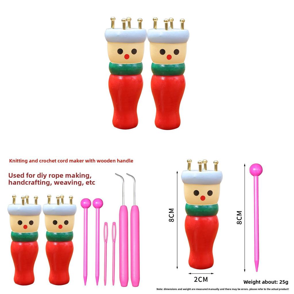 Diy Crochet Rope Maker With Wooden Handle For Handmade Cord Crafting