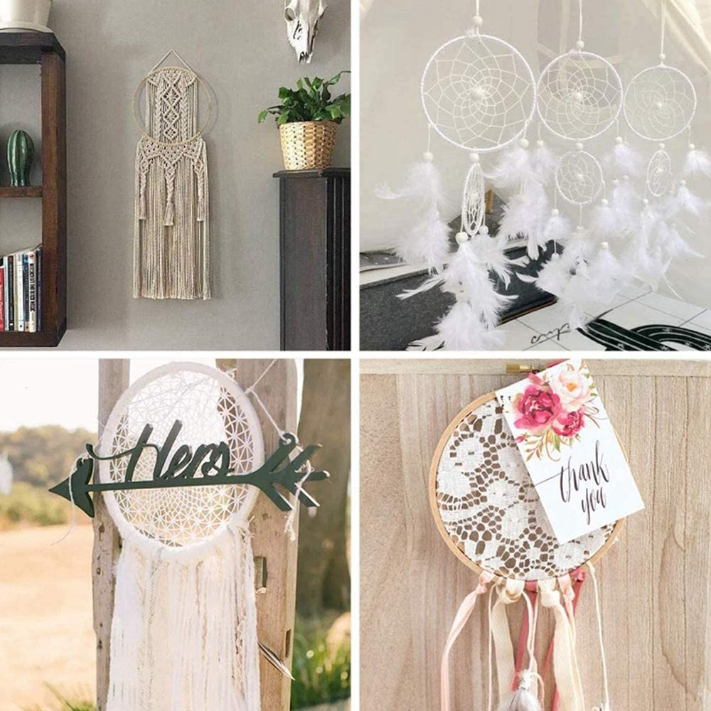 

Dream Catcher Ring Round Bamboo Hoop For DIY Crafts Making Dreamcatcher Materials Gifts Decoration,Macrame Wall Hanging