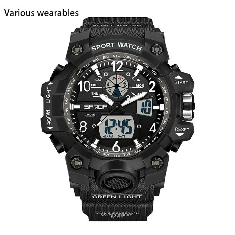 Electronic Watch New Youth Sports Trend Korean Version Electronic Watch Men's Creative Personality Watch