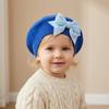 Bébé Doux Grande Fleur Beret Tricoté Chapeau Chaud Mignon Enfants Bonnet Casquette Quotidien
