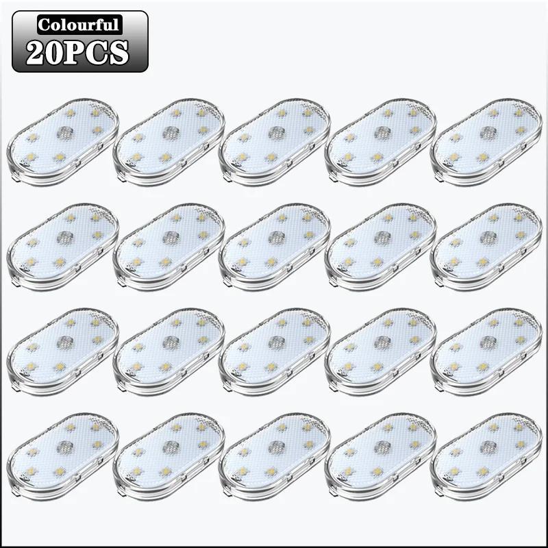 LED Car Touch Lights Rechargeable 7Colors Car Interior Dome Light Roof Ceiling Reading Lamps Trunk USB Direct Charging Mini Lamp