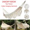 2 Person Large Hammock Boho Style Brazilian Macrame Fringed Deluxe Double Hammock Net Swing Chair Hanging Swing New