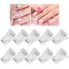 10pcs / Set Transparent Nail Tips Clips Poly Gel Quick Building Mold Clips Nail Gel Accessories