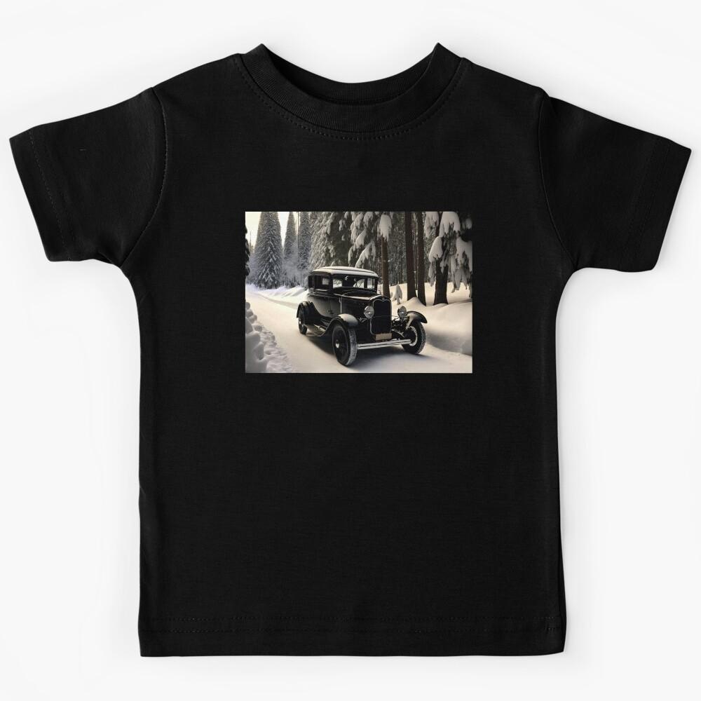 Winter Hot Rod: Snow and Steel #19, a perfect gift for all American Hot Rod fans Kids T-Shirt 140