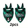 1/2Pcs Halloween Plaid Dog Bandana, Adjustable Triangle Pet Scarf Saliva Towel Holiday Party Decor for Small Large Dogs