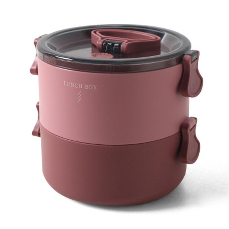 1/2-lagige Lunchbox Lebensmittelbehälter Snack Lunchbox Mahlzeit Lebensmittelbehälter Aufbewahrungsbox