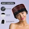 Electric Hair Steamer Cap, Hair Care Hat Heating Cap with 10 Gears Temperature and Timer Control, Thermal Heat Cap for Black Hai