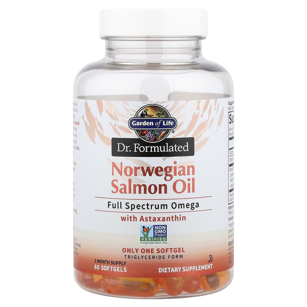 Garden of Life, Norwegian Salmon Oil, 60 Softgels (1,000mg per softgel)