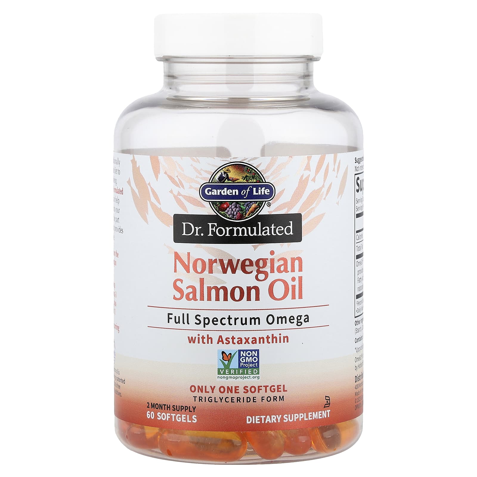 

Garden of Life, Norwegian Salmon Oil, 60 Softgels (1,000mg per softgel)