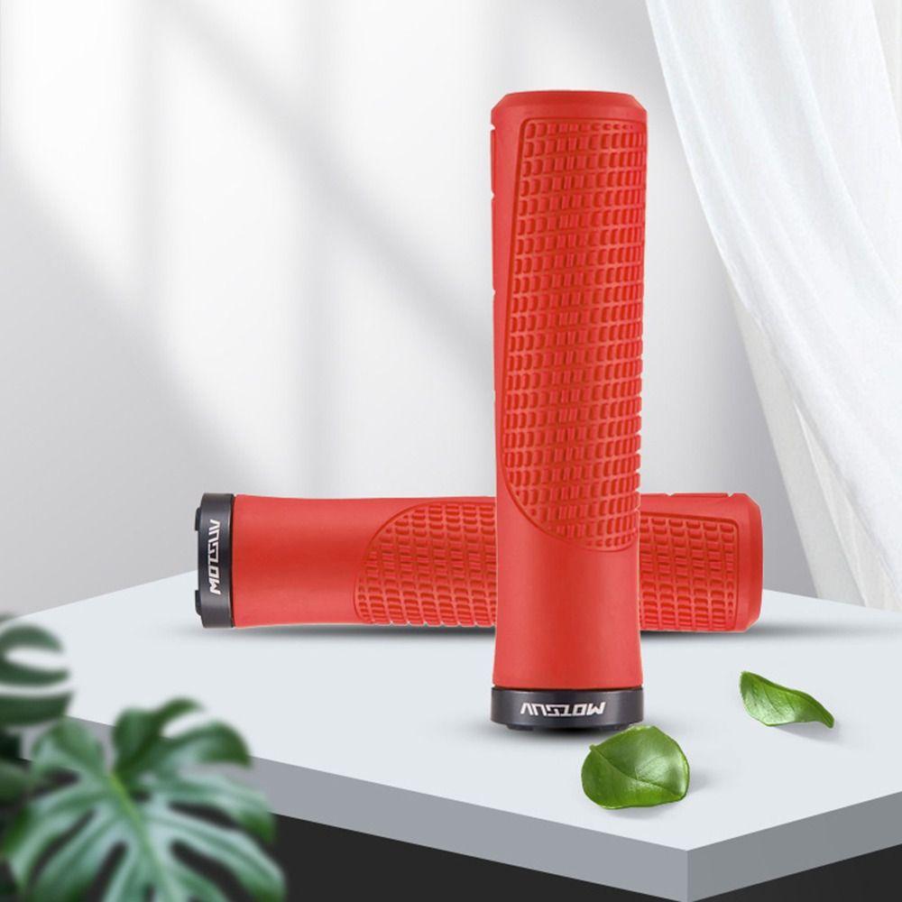 Rubber Aluminum Alloy Bike Grips Anti-Skid Bicycle Grips Bike Handlebar  for Mountain MTB Road Bike