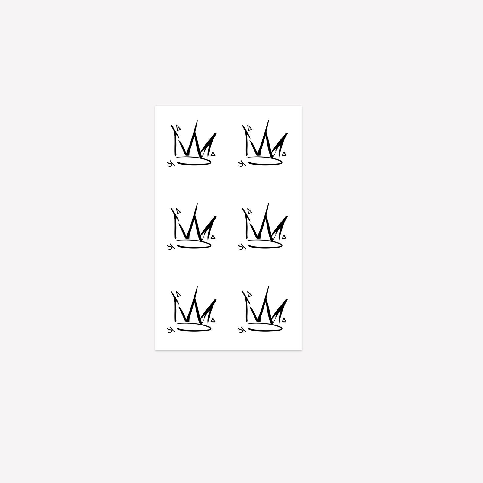 

Creative Crown Letter Tattoo Sticker, Wrist/Back Of Hand, Premium Sense, Girl Personality Tattoo Sticker 11*18