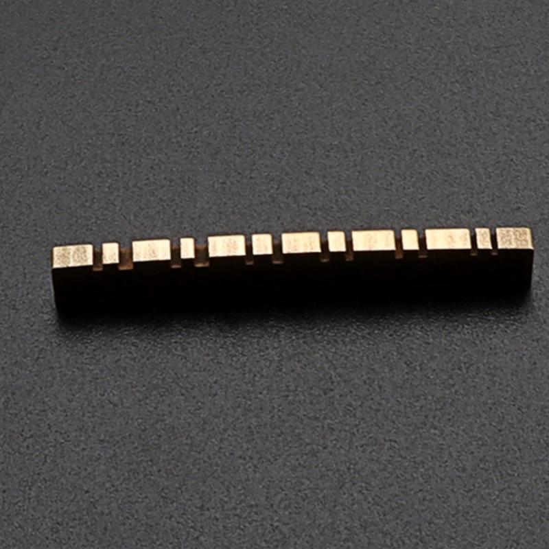 12 String Guitar Nut Saddle Brass Premium Pre-Slotted Top Nut Vintage Style Electric Guitar Accessories Flat Bottom