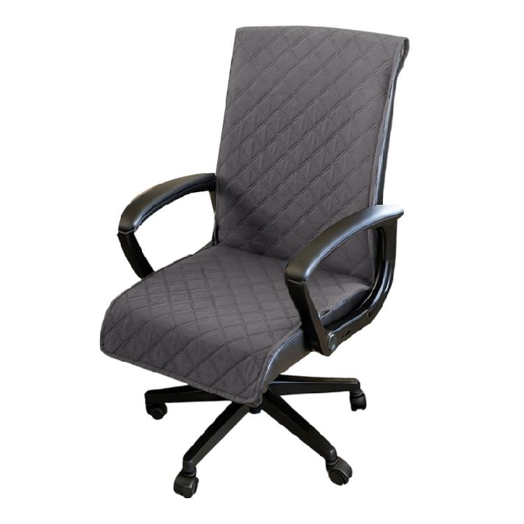 

Soft Plaids Office Chair Cover Slip Resistant Bottom Moisture Proof Fabric Chair Slipcover Ergonomic Design Easy Cleaning M