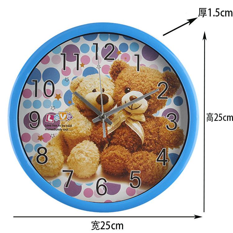 Модные Простые Настенные Часы Бесшумные Настенные Часы Мультяшные Детские Милые Настенные Часы Спальня Гостиная Корейские Мультяшные Часы 702-1
