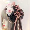 Lolita Goth Dark Versatile Fascinator Elegant Flat Hat Top Hat Headgear Hair Accessories Women Hats