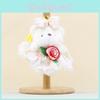 Cute Rose Bear Plush Keychain With Pp Cotton Filling For Girls Bags And Decor