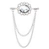 Latest Stylish Fashionable Metallic Crytal Tassel Pin Brooch Shirt Collar Pin Scarf Buckle Badge Corsage Brooches Women Men Jewelry AccessoriesFashion