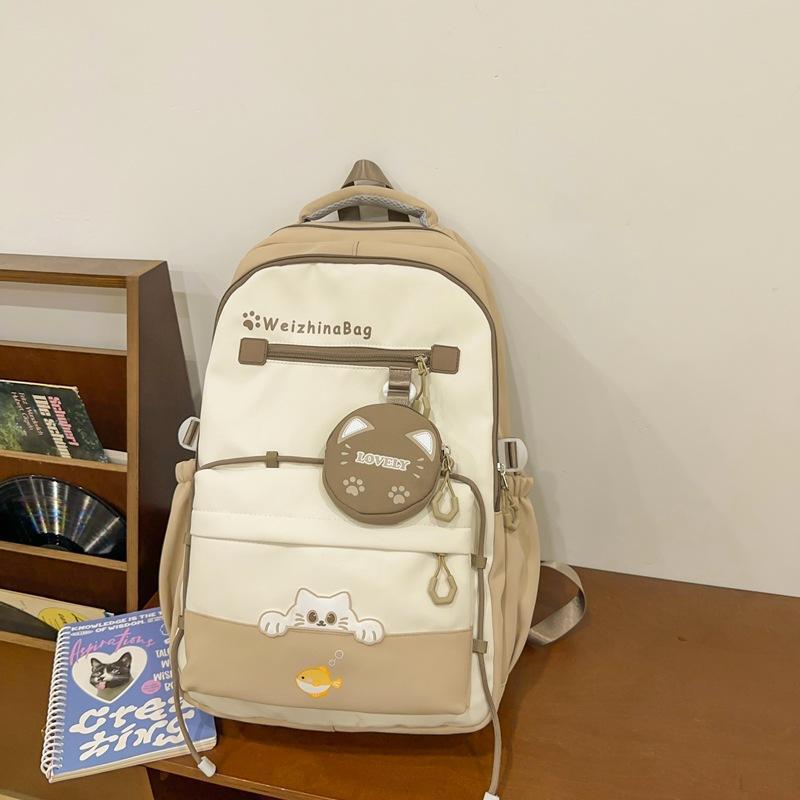 Schoolbag college style schoolbag junior high school girls high quality versatile ins Japanese high school students lightweight cute contrasting 