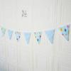 12Pcs Washable Fabric Pennant Flags Wedding Pennant Hanging Decoration For Birthday Christmas Anniversary Party