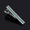 Zinc Zinc Alloy Cuff Links Shiny Sleeve Button Fashion Strip Zircon Tie Clip  Men's Suit Accessory