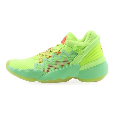 MAFFIABAAS. Artikel #2 Antislip Hoge Kinder Basketbalschoenen Groen Oranje Sneakers FW8747
