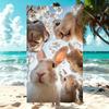 Cute Kawaii Bunny Microfiber Beach Towel Thick Soft Quick Dry Absorbent Towel For Pool Bath Travel Yoga Camping Gift For Men Wom