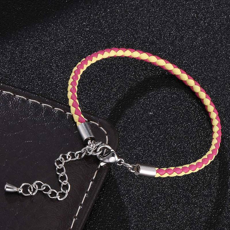 Bracelet à breloques en cuir pour femme, bijou original, longueur réglable de 160 à 200 mm